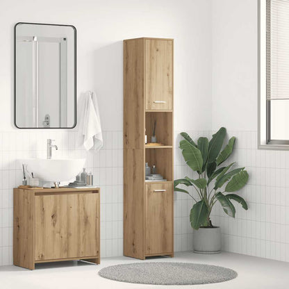 Bathroom Cabinet Artisan Oak 30x30x183,5 cm Engineered Wood