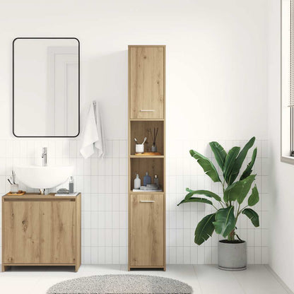 Bathroom Cabinet Artisan Oak 30x30x183,5 cm Engineered Wood