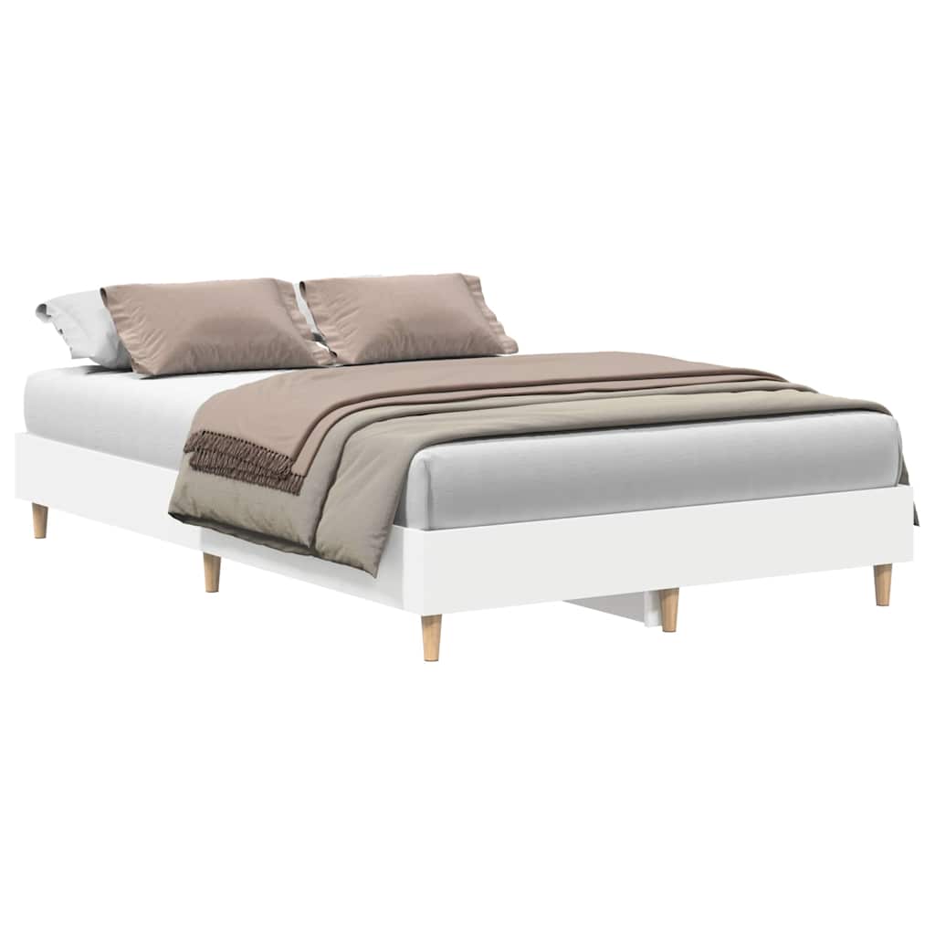 Bed Frame No Mattress White 120x200 cm Engineered Wood