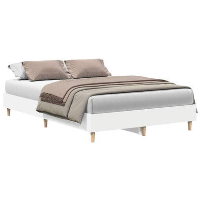 Bed Frame No Mattress White 120x200 cm Engineered Wood