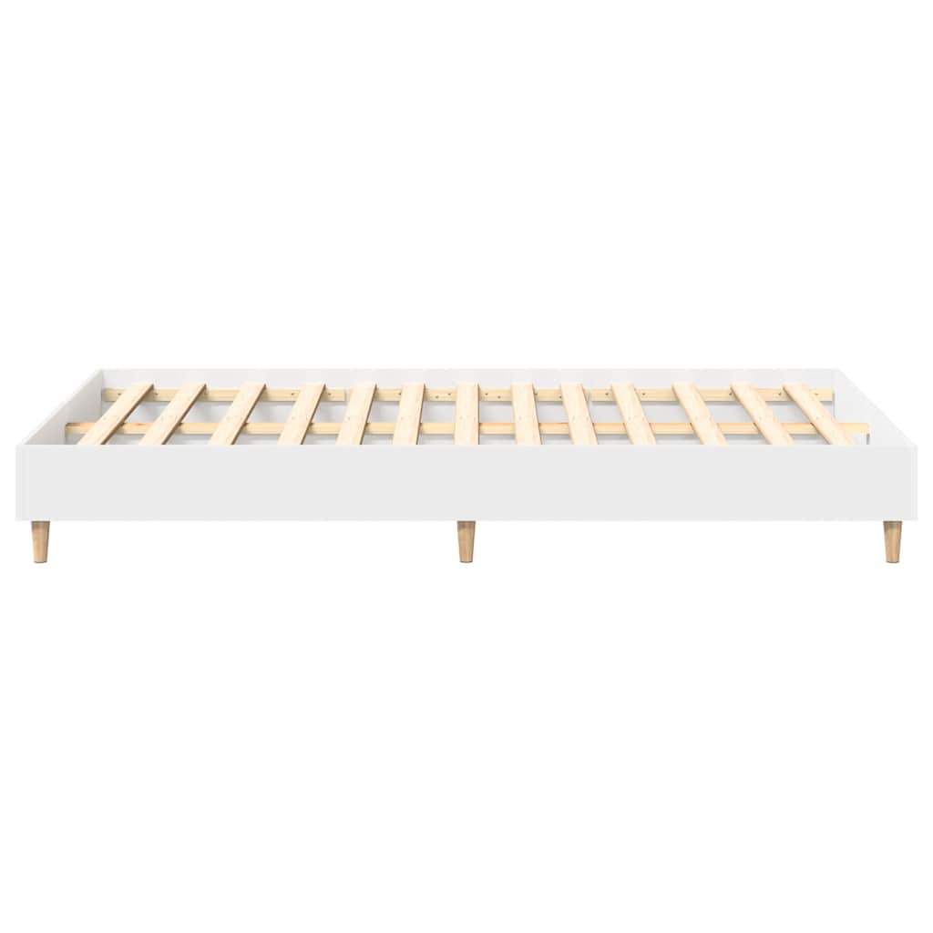 Bed Frame No Mattress White 120x200 cm Engineered Wood