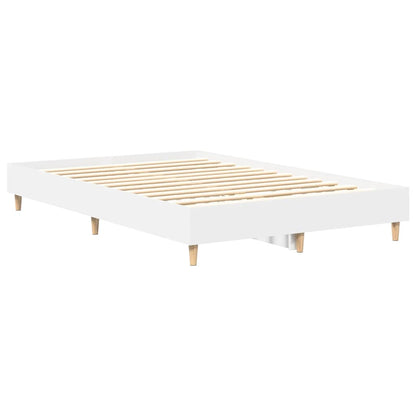 Bed Frame No Mattress White 120x200 cm Engineered Wood