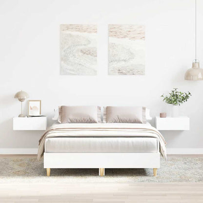 Bed Frame No Mattress White 120x200 cm Engineered Wood
