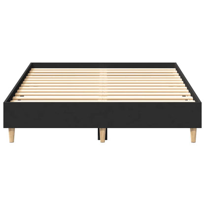 Bed Frame No Mattress Black 120x200 cm Engineered Wood