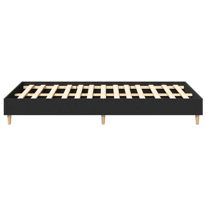 Bed Frame No Mattress Black 120x200 cm Engineered Wood