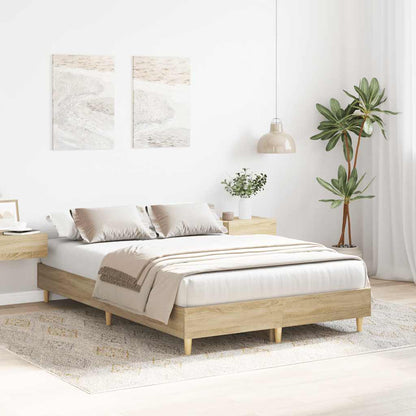 Bed Frame No Mattress Sonoma Oak 120x200 cm Engineered Wood