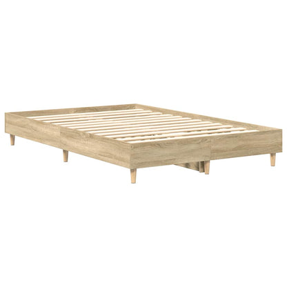 Bed Frame No Mattress Sonoma Oak 120x200 cm Engineered Wood