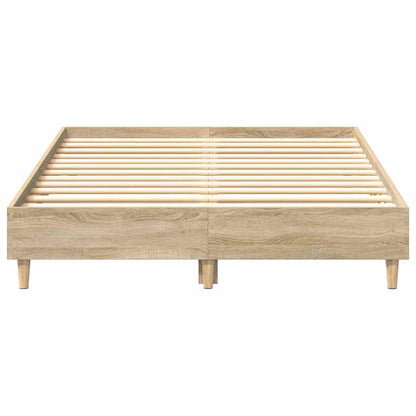Bed Frame No Mattress Sonoma Oak 120x200 cm Engineered Wood
