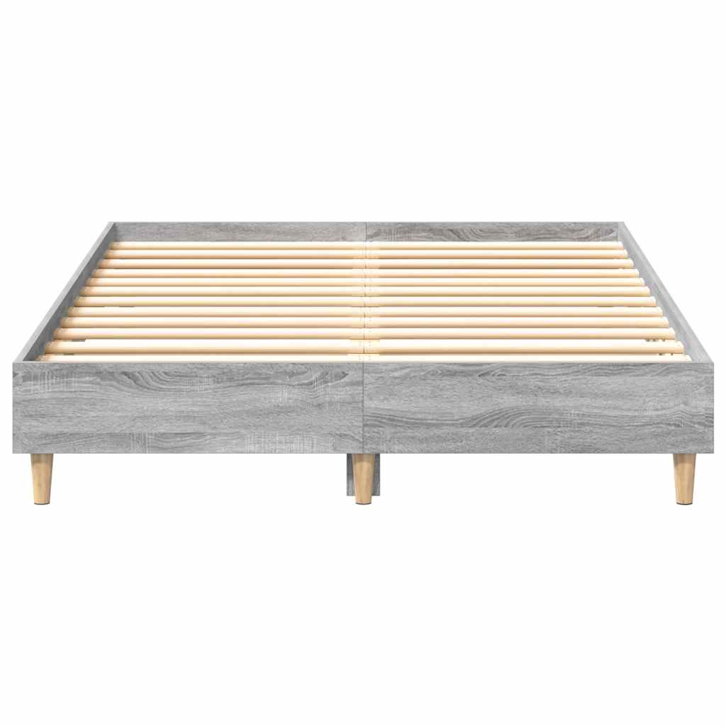 Bed Frame No Mattress Grey Sonoma 120x200 cm Engineered Wood