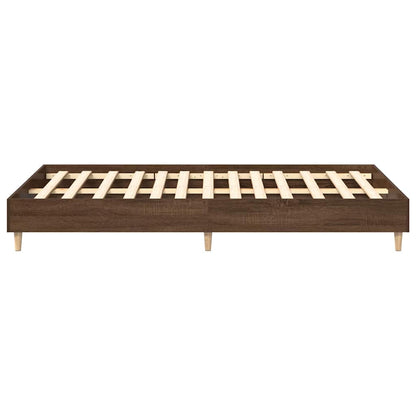 Bed Frame No Mattress Brown Oak 120x200 cm Engineered Wood