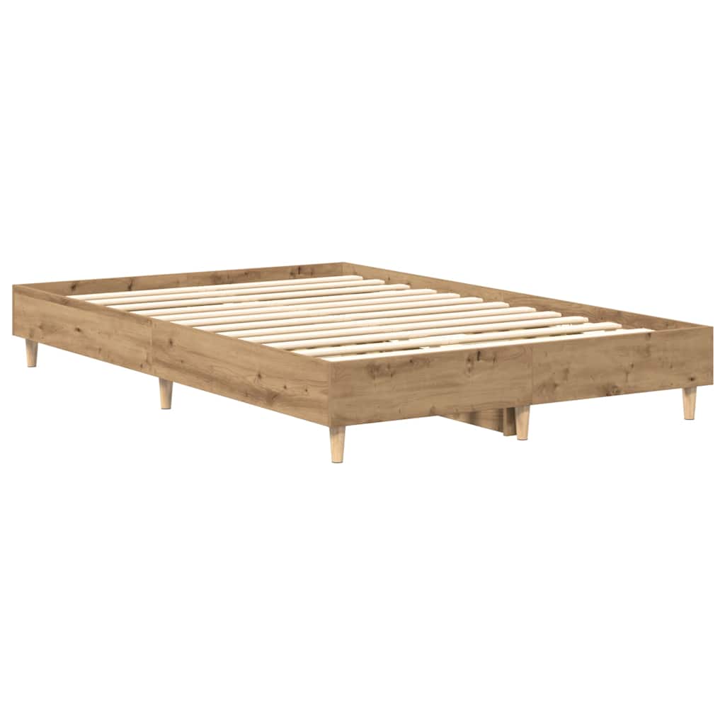 Bed Frame No Mattress Artisan Oak 120x200 cm Engineered Wood