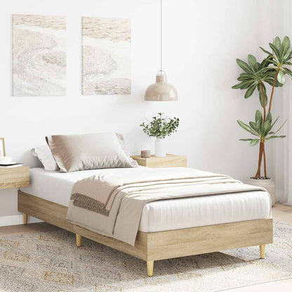 Bed Frame No Mattress Sonoma Oak 100x200 cm Engineered Wood