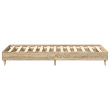 Bed Frame No Mattress Sonoma Oak 100x200 cm Engineered Wood