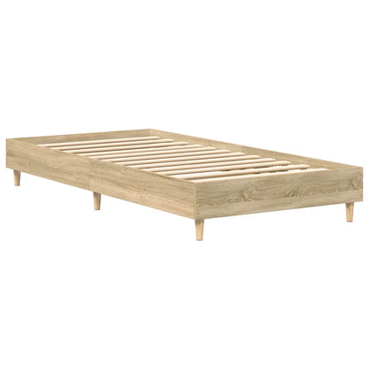 Bed Frame No Mattress Sonoma Oak 100x200 cm Engineered Wood