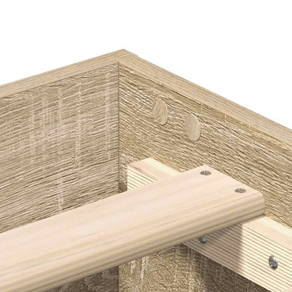 Bed Frame No Mattress Sonoma Oak 100x200 cm Engineered Wood