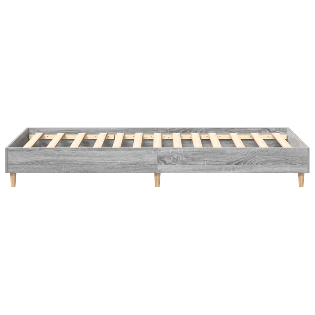 Bed Frame No Mattress Grey Sonoma 100x200 cm Engineered Wood