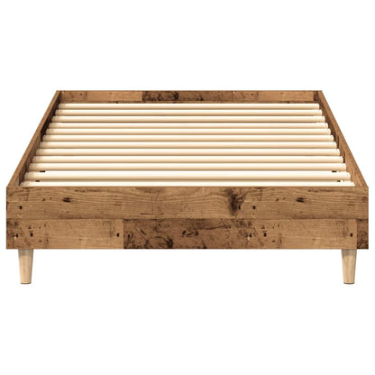 Bed Frame No Mattress Old Wood 100x200 cm Engineered Wood