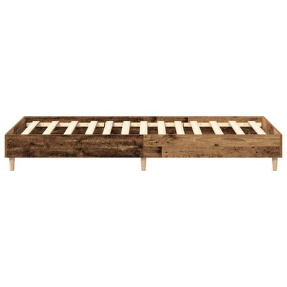 Bed Frame No Mattress Old Wood 100x200 cm Engineered Wood