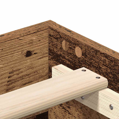 Bed Frame No Mattress Old Wood 100x200 cm Engineered Wood