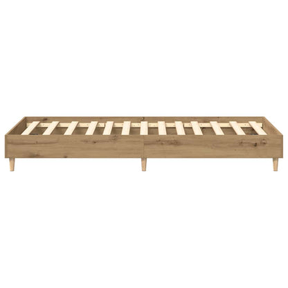 Bed Frame No Mattress Artisan Oak 100x200 cm Engineered Wood