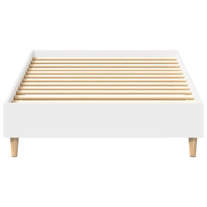 Bed Frame No Mattress White 90x200 cm Engineered Wood