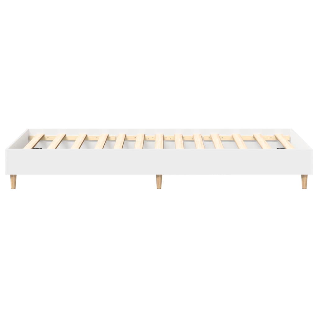 Bed Frame No Mattress White 90x200 cm Engineered Wood