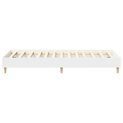 Bed Frame No Mattress White 90x200 cm Engineered Wood