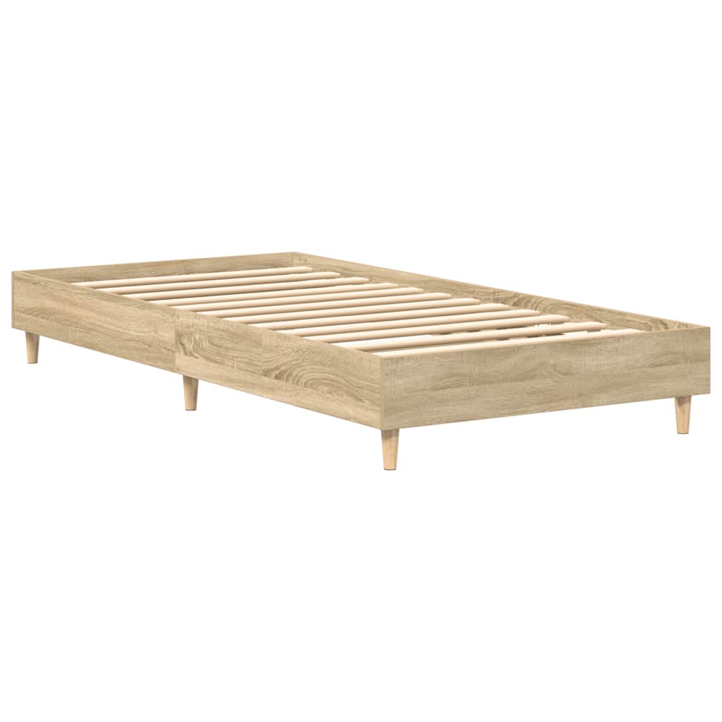 Bed Frame No Mattress Sonoma Oak 90x200 cm Engineered Wood