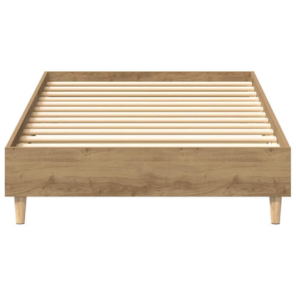 Bed Frame No Mattress Artisan Oak 90x200 cm Engineered Wood
