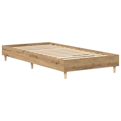 Bed Frame No Mattress Artisan Oak 90x190 cm Single Engineered Wood