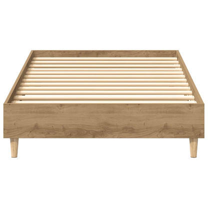 Bed Frame No Mattress Artisan Oak 90x190 cm Single Engineered Wood