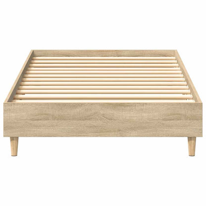 Bed Frame No Mattress Sonoma Oak 75x190 cm Small Single Engineered Wood
