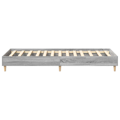 Bed Frame No Mattress Grey Sonoma 75x190 cm Small Single Engineered Wood