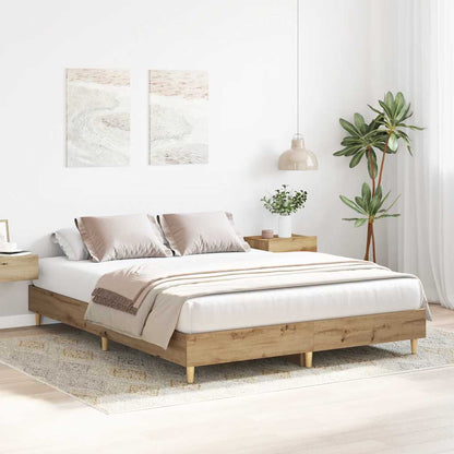 Bed Frame No Mattress Artisan Oak 75x190 cm Small Single Engineered Wood