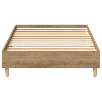 Bed Frame No Mattress Artisan Oak 75x190 cm Small Single Engineered Wood