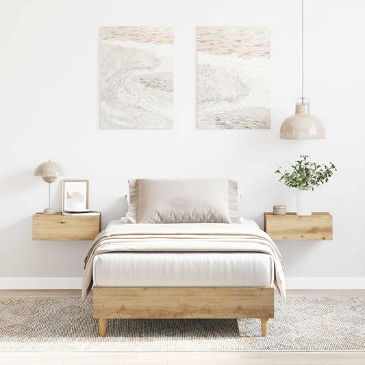Bed Frame No Mattress Artisan Oak 75x190 cm Engineered Wood