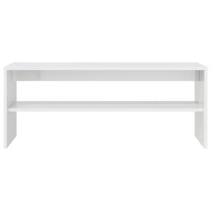 TV Cabinet High Gloss White 100x40x40 cm Engineered Wood