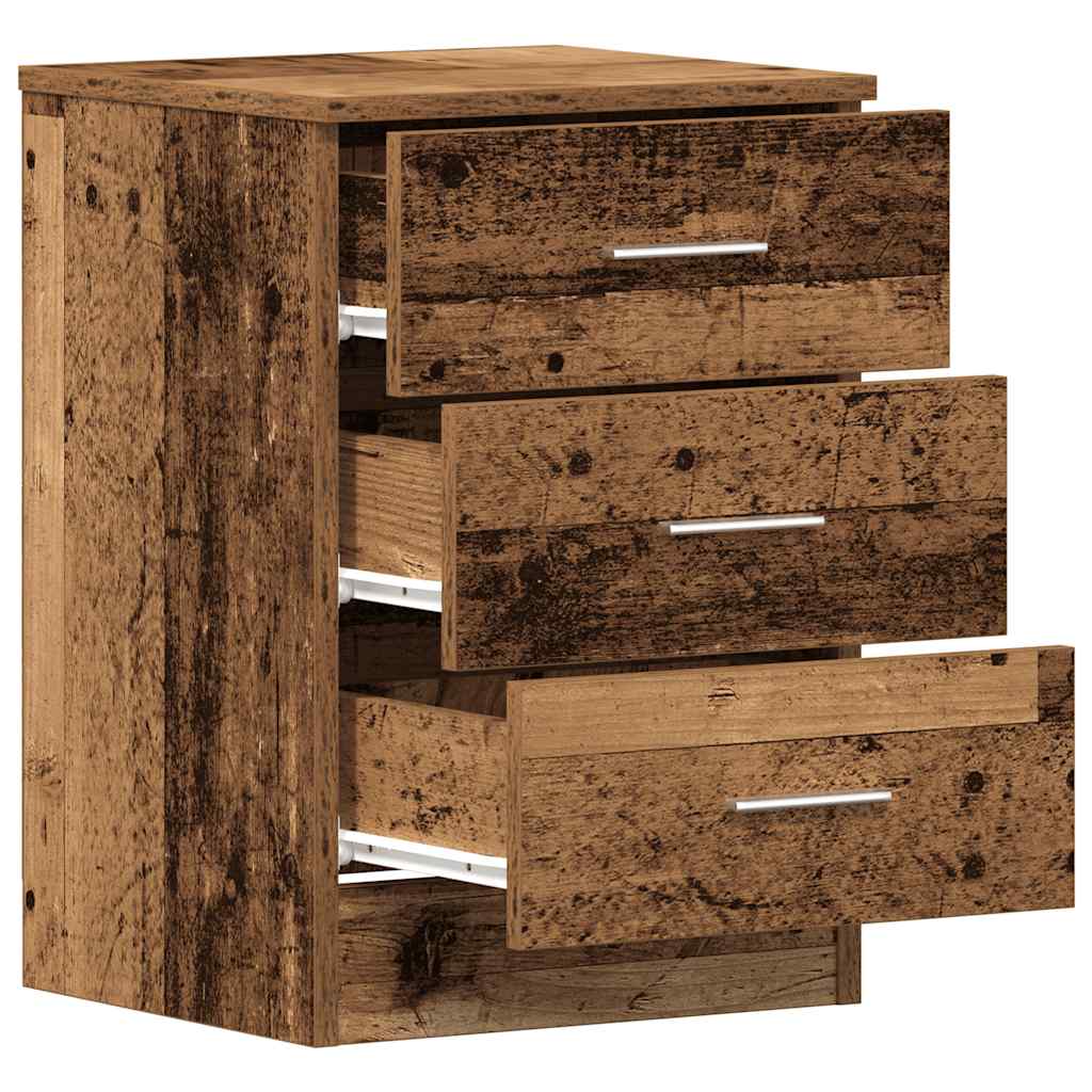 Bedside Cabinet Old Wood 38x35x55 cm Engineered Wood