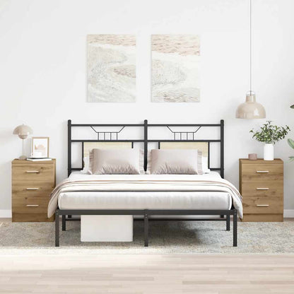 Bedside Cabinets 2 pcs Artisan Oak 38x35x55 cm Engineered Wood