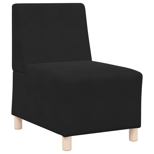 Modular Sofa Unit Armless Black 55 x 74 x 82 cm Velvet