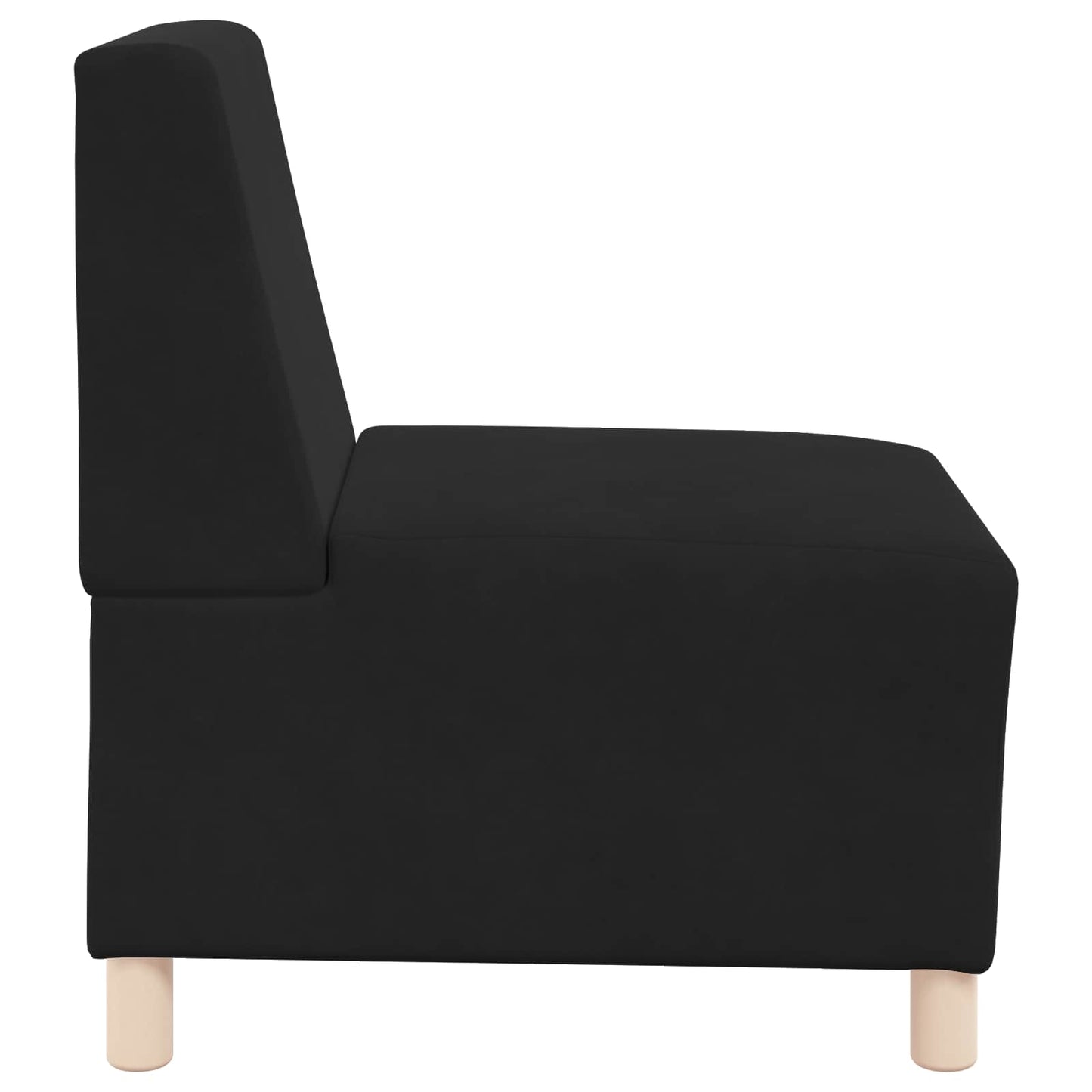 Modular Sofa Unit Armless Black 55 x 74 x 82 cm Velvet