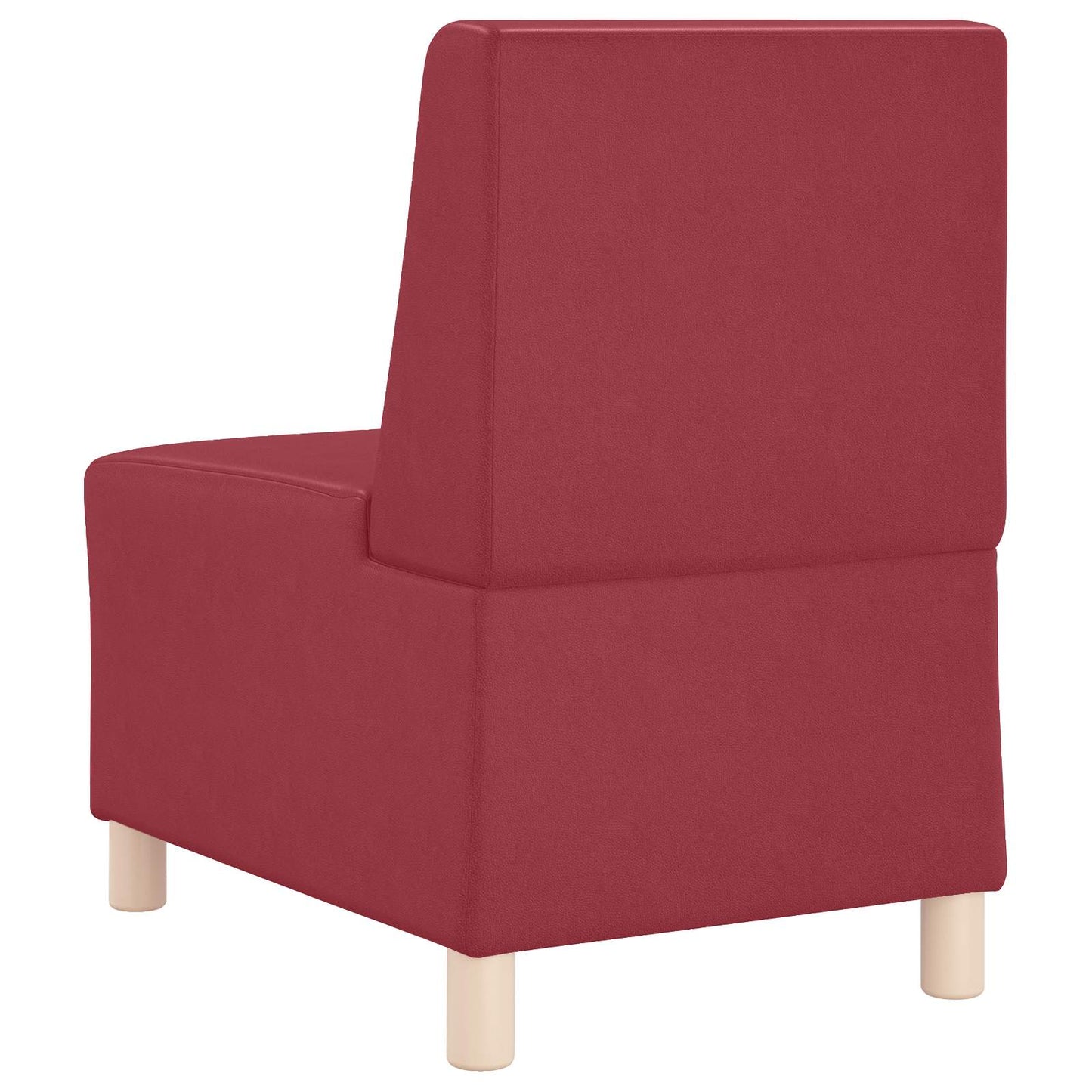 Modular Sofa Unit Armless Wine Red 55 x 74 x 82 cm Faux Leather