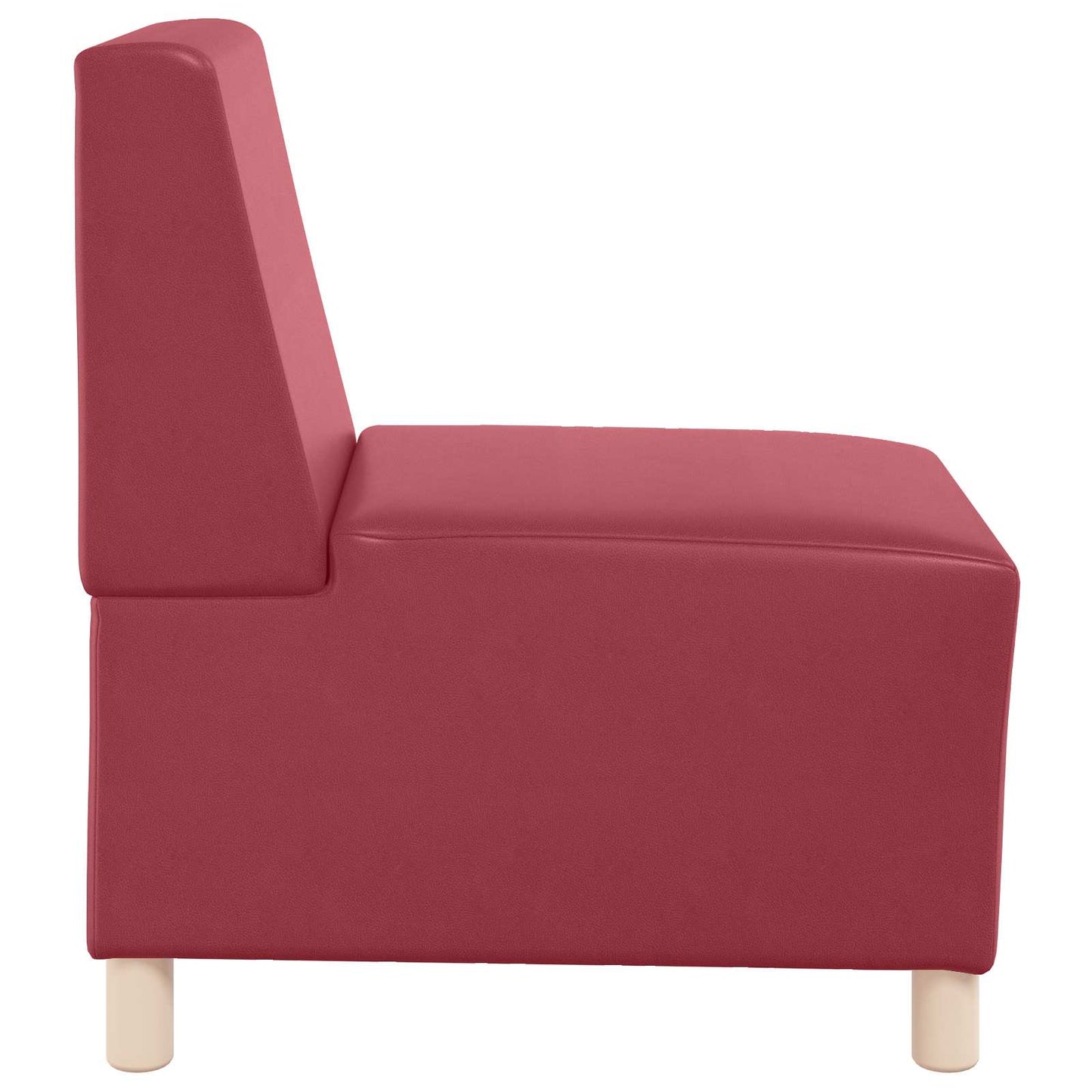Modular Sofa Unit Armless Wine Red 55 x 74 x 82 cm Faux Leather