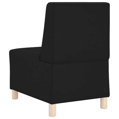 Modular Sofa Unit Armless Black 55 x 74 x 82 cm Faux Leather