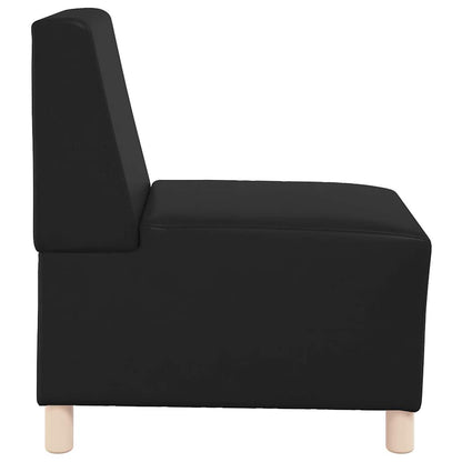 Modular Sofa Unit Armless Black 55 x 74 x 82 cm Faux Leather