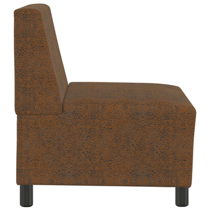 Modular Sofa Unit Armless Brown 55 x 74 x 82 cm