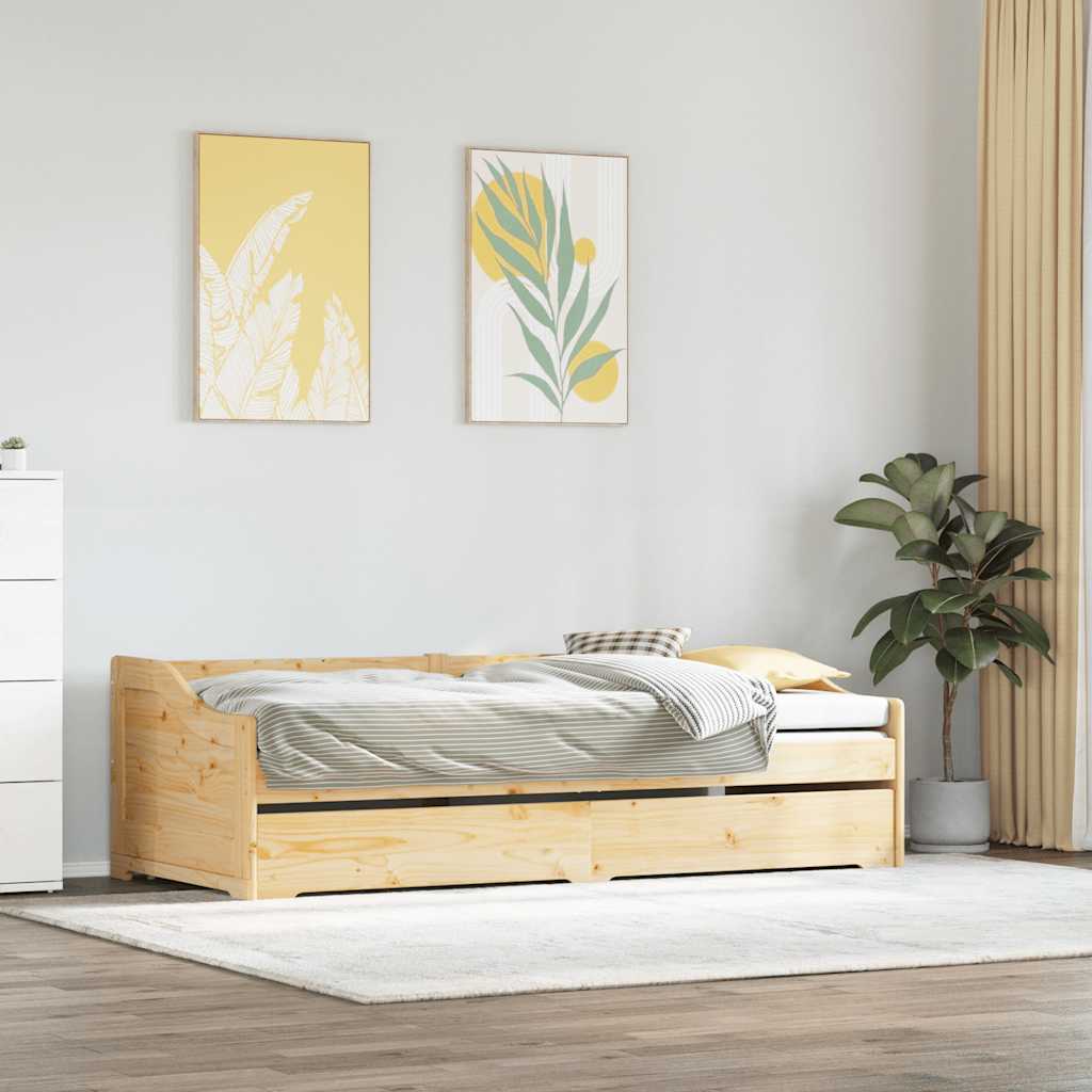 Daybed with Trundle without Mattress "IRUN" 90x200 cm