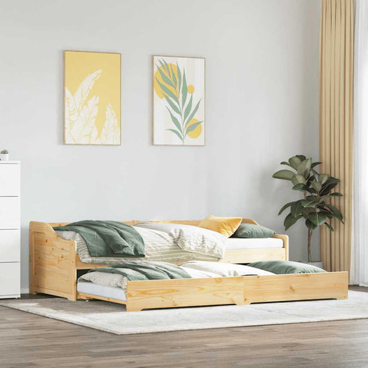 Daybed with Trundle without Mattress "IRUN" 90x200 cm