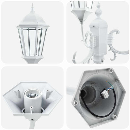 Garden Light White 57 x 49 x 241 cm Aluminium and Glass