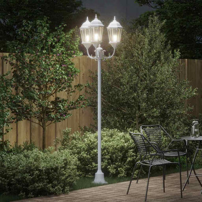 Garden Light White 57 x 49 x 241 cm Aluminium and Glass